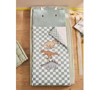 Sac de couchage enfant dinosaure carreaux vert TU