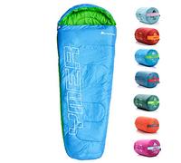 meteor Sac de Couchage Grand Espace Portable pour Les Voyages Le Camping et la Randonne pour Enfants Momie - Sac de Compression Inclus en extrieur Professionnel Ymer (Bleu/Vert)