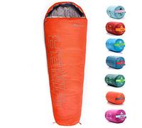 Sac de Couchage Enfant METEOR YMER - Sac Momie 160 cm - Léger - Chaud - Compact - Hollow Fibre - 3 Saisons - Camping et colonie