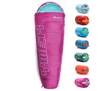 Sac de Couchage Enfant METEOR YMER - Sac Momie 160 cm - Léger - Chaud - Compact - Hollow Fibre - 3 Saisons - Camping et colonie