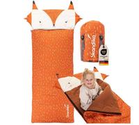 Skandika Soti Sac de couchage pour enfant jusqu'à 150 cm - Design coloré renard, licorne, dinosaure, lion, avec coton, lavable en machine - Sac de couchage pour enfant