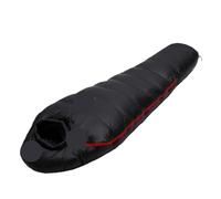 Sac de Couchage for Adulte rempli Duvet d'oie Blanc Chaud, adapté à l'hiver, Thermique, 4 Types d'épaisseur, Voyage Camping pour Camping(Black,1450g)