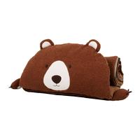 Sac de couchage ours marron et beige 68x142cm Blanc