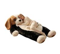 Sac De Couchage Peluche Chien Surdimensionné En Velours Et Coton PP 175x80 Cm, Matelas Extra Large Doux Pour Adultes, Literie En Polaire Forme Animal, Sac Géant Chiot Pour Sieste Chambre Camping Et Sa