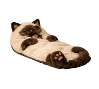 Sac de couchage pour adulte - 175 x 80 cm, chat mignon et chaud, pochette de couchage pour temps froid avec peluche douce, intérieur, chambre à coucher, salon, appartement, dortoir, hôtel, cadeau d'an