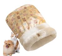 Sac de couchage pour animal de compagnie - Lit chaud pour chat | Niche d'hiver d'automne pour animal domestique lavable confortable et épais pour petits animaux, chiot, appartement, voyage, jeux