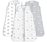 Sac de couchage pour bébé 0,5 TOG, couverture portable pour bébé en coton biologique avec fermeture éclair à double, transition d’emmaillotage nouveau-né Nourrisson Enfant Garçon Fille, 12-18 mois