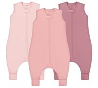 Sac de couchage pour bébé avec pieds, 0.5 TOG Organic Cotton Sleeping Bag with Legs, Baby Wearable Blankets for Walkers w/ 2-Way Zipper, Baby Sleep Sack for Girls & Boys, Large Walker 3-4 T