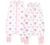 Sac de couchage pour bébé avec pieds | 4T - 5T | 2,5 TOG Organic Cotton Sleeping Bag with Legs | Baby Wearable Blankets for Walkers w/ 2-Way Zipper | Baby Sleep Sack for Girls & Boys | XL