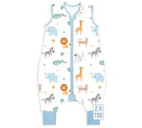 Sac de couchage pour bébé avec pieds, 6-18 mois, 2,5 TOG Organic Cotton Sleeping Bag with Legs, Baby Wearable Blankets for Walkers w/ 2-Way Zipper, Baby Sleep Sack for Girls & Boys, Petit