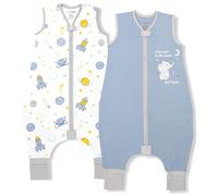 Sac de couchage pour bébés avec pieds, 0.5 TOG Organic Cotton Baby Wearable Blankets with Legs, Baby Sleeping Bag for Walkers, Early Walker 6-18 Months (Sac de couchage pour bébés marcheurs)