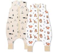 Sac de couchage pour bébés avec pieds 2T, 0.5 TOG Organic Cotton Baby Wearable Blankets with Legs, Baby Sleeping Bag for Walkers, Early Walker Medium (sac de couchage pour bébés marcheurs)