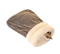 Sac de couchage pour chat - 360° chaud semi-fermé avec grotte (gris)