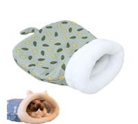 Sac de couchage pour chat d'intérieur et chat, nid d'animal de compagnie confortable pour chats et chiens, sac de couchage en peluche douce, lit semi-fermé chaud pour chatons, chiots et petits animaux