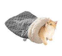 Sac de couchage pour chat, en peluche chaude pour l'hiver | Sac de couchage fermé doux pour lapins petits animaux salon chien hiver balcon chambre côté lit | Chambre intérieure salon Ba