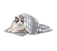 Sac de couchage pour chat, lit confortable en forme d'arche pour chat - Tente pour chat d'intérieur - Lit pour chats et chatons de petite taille - Facile à nettoyer - Lit pour chat fermé antidérapant
