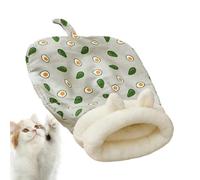 Sac de couchage pour chat | Lit confortable et apaisant pour chat avec queue - Coussin de coussin, tapis de lit, cachette confortable pour chatons et chiots de moins de 17,6 livres