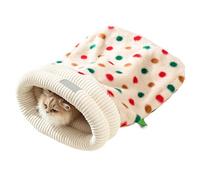 Sac de couchage pour chat, lit de couchage thermique et confortable pour animaux de compagnie couvert pour l'hiver Pour maison de campagne, appartement, salon, chambre à coucher, Noël Nouvel An