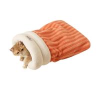 Sac De Couchage Pour Chat - Lit D'hiver | Tissu En Velours Pelucheux, Grotte De Couchage Semi-ouverte Pour Chats, Chiots, Lieu De Nidification Pour Animaux De Compagnie, Il Est Conçu Pour Être Résista