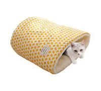 Sac de couchage pour chat, lit d'intérieur pour chat, sac doux pour temps froid | Nid rond en forme de tonneau pour chat chaud et profond pour hamster chiot