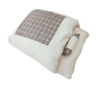 Sac de couchage pour chat, lit épais et chaud pour chat, sac de couchage d'hiver pour chien et chat, lit d'hiver en peluche douce pour animal de compagnie, lit semi-fermé, lit pour chat d'intérieur,