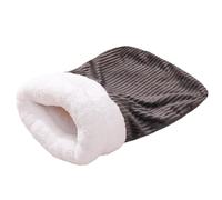 Sac de couchage pour chat, offre un confort chaud, en peluche, lit de grotte pour chat, lit nid pour animal de compagnie, conception fermée en peluche douce, pour chats d'intérieur, chatons, petits an