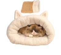 Sac de Couchage pour Chat, Sac de Confort Semi-fermé, Panier d'hiver Lavable Sécurisé pour Chat, pour Les Petits Animaux Intérieur Extérieur Salon Balcon Quatre Saisons