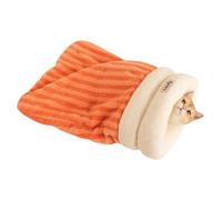 Sac de couchage pour chats - Niche d'hiver | Tissu en velours doux, grotte pour dormir semi-ouverte pour chiots de chat, lieu de nidification pour animaux domestiques, est conçu pour être Resis