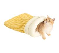 Sac de couchage pour chats - Niche d'hiver | Tissu en velours doux, grotte pour dormir semi-ouverte pour chiots de chat, lieu de nidification pour animaux domestiques, est conçu pour être Resis