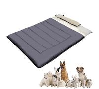 Sac de couchage pour chien - Lit chaud et imperméable avec coussin - Literie portable pour chien pour le camping et la randonnée en intérieur et en extérieur - Objets importants pour les amoureux des