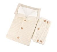 Sac De Couchage Pour Nouveau-Né, Couverture Chaude D'Hiver, En Tricot, Emmaillotage, Sac De Couchage Pour Tout-Petit + Ensemble De Main Courante Pour Poussette