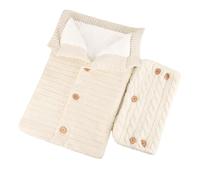 Sac De Couchage Pour Nouveau-Né, Couverture Chaude D'Hiver, En Tricot, Emmaillotage, Sac De Couchage Pour Tout-Petit, Ensemble Main Courante