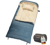 Sac de Couchage Skandika Oppdal 190 | Sac de Couchage rectangulaire Adulte, 190 × 90 cm, 3 Saisons, jusqu'à 7 °C, avec Capuche | Compact, léger, Chaud | Plein air, Camping, randonnée