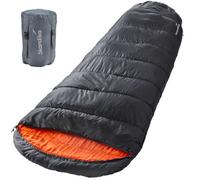 skandika Vegas - Sac de couchage sarcophage noir - zip droit