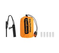 Sac de couchage thermique Fox Outdoor MFH - Orange + silex + allume-feu - ensemble