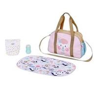 Sac de couches pour poupée BABY born Floral rose avec tapis à langer et 4 accessoires Multicolore (avec détails roses)