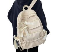 Sac De Cours Sac à dos tendance en toile for femmes, sac antivol, bandoulière, nouveau d'école for adolescentes(Black)