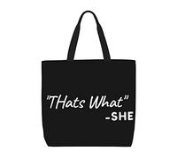 Sac De Courses C'Est Ce Qu'Elle A Dit Sac Tissu Réutilisable De Grande Capacité Sacs À Main, Pour Shopping, École, Filles, Femmes