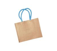 Sac de courses classique en jute - 21 litres (Taille unique) (Naturel/Bleu) - UTBC1542