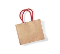 Sac de courses classique en jute - 21 litres (Taille unique) (Naturel/Noir) - UTBC1542