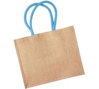 Westford Mill Jute Classique Client - Dames Fourre-Tout Naturel Sac à Main - Naturel/Bleu Surf