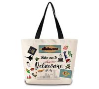 Sac De Courses Emmène-Moi Au Delaware Sac À Dos De Grande Capacité Pliable Sacs À Main, Pour École, Voyage, Burea, 50x40cm