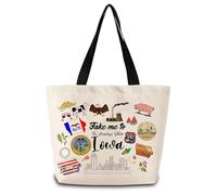 Sac De Courses Emmène-Moi Dans L'Iowa Fourre Tout Personnaliser Lavables Sacs En Toile Pour Femmes, Pour Shopping, École, Voyage, 50x40cm
