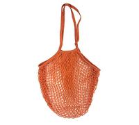 Sac de courses en coton réutilisable en maille de coton pour le stockage des fruits, des légumes (orange)