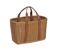 Sac de Courses en Osier avec poignées - Sac de marché tissé à la Main réutilisable pour l'épicerie, la cueillette, Le Pique-Nique, la cueillette de Fleurs et Le Rangement à Domicile - (B, One Size)