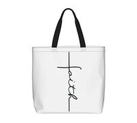 Sac De Courses Foi Jésus Christianisme Vertical Sac Fourre Tout Femme Lavables De Grande Capacité Sacs En Toile Pour Femmes, Pour Burea, Femmes, Filles, Voyage