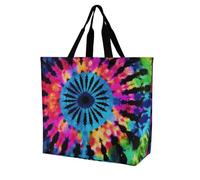 Sac De Courses Imprimé Style Tie-Dye Tribu Exotique Fourre Tout Réutilisable Pliable Sacs En Toile Pour Femmes, Pour Femmes, Tous Les Jours, Shopping, 50x40cm