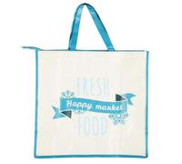Sac de courses isotherme blanc (45L) avec fermeture zippée et message ""Fresh Good"" - FRISCA