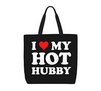 Sac De Courses J'Aime Mon Mari Sexy Sac À Provisions Avec Poignées Lavables Sacs En Toile Pour Femmes, Pour Femmes, Tous Les Jours, Shopping, Burea