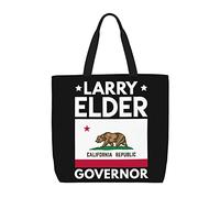Sac De Courses Larry Elder Candidat Au Poste De Gouverneur Sac Enfant De Grande Capacité Réutilisable Sacs En Toile, Pour École, Voyage, Tous Les Jours, Burea
